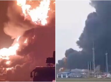 oil pumping through russia's drone-struck kavkazskaya station impossible foreseeable future operator says blaze transshipment point night day 21 2025 1000200896-scaled caspian pipeline consortium (cpc) announced krasnodar krai now following its