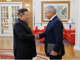 kim jong un reaffirms support russia's war ukraine north korean leader jong-un (left) shakes hands sergei shoigu secretary security council pyongyang 13 2024 central news agency yonhap 37542ebd-e4ad-420c-9531-dedc2fa8816f (1) expressed