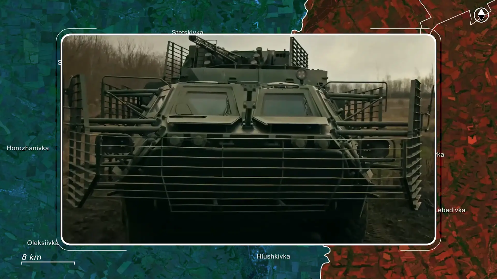 BTR-4E Bucephalus armored personnel carrier. Screenshot for Reporting from Ukraine
