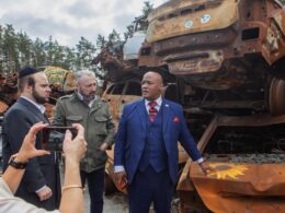 Donald Trump's top pastor, Mark Burns, visited war crime sites in Ukraine on the third anniversary of Bucha's liberation from the Russian occupation.