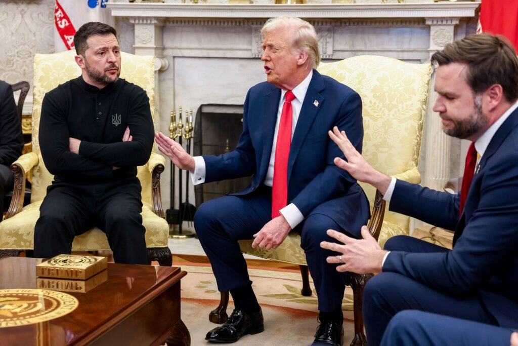 trump says take pass within days futile efforts freeze russo-ukrainian war ukraine's president volodymyr zelenskyy donald vice-president jd vance oval office 28 2025 administration's approach ending russia-ukraine appears have hit