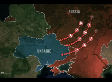 A screenshot from the RFU News — Reporting from Ukraine video on YouTube, 4 April.