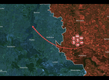 A screenshot from the RFU News — Reporting from Ukraine YouTube video, 6 April.