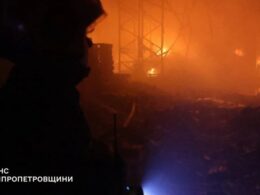 injury toll rises after russia's missile strike dnipro fire warehouse city russian 10 2025 cc6eda42af8f0df7877d34323326ab4f number people injured attack has risen nine one person killed ukraine's state emergency service (dsns)