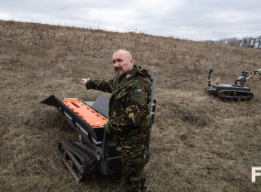 drone ambulance service finnish volunteer initiates ground production kharkiv kirill rinne medevac land 2025 frontliner_finnish_volunteer_2025-2 has launched unmanned vehicles evacuate wounded fallen soldiers battlefields without risking additional lives frontliner tells
