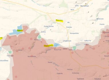 ukrainian defense forces liberate 16 km² near pokrovsk top general says situation donetsk oblast russian occupied territory marked red ukraine's most recent gains blue earlier ones green kotlyne shevchenko commander-in-chief