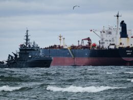 estonian navy detains russian shadow fleet's oil tanker near tallinn vessel front kiwala resize naval forces detained part russia's fleet early 11 document verification legal status checks safety inspection commander