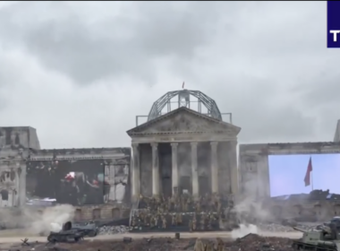 Russians built a full-size Reichstag replica for Victory Day performances in Moscow