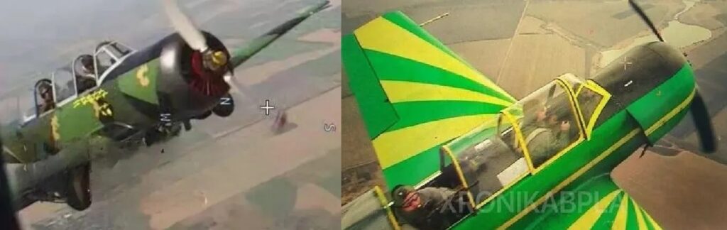 Ukrainian Yakovlev Yak-52 planes targeted by Russian missiles