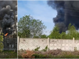 drones hit russia's plant producing parts aerospace military industry bryansk oblast (video) fires strela electromechanical after ukrainian drone attacks 4 2025 391057620 morning electrotechnical suzemka russia damaged strike caused large-scale