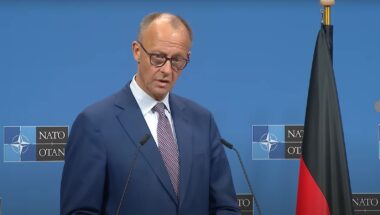 ukraine get patriot missiles very shortly merz says chancellor germany friedrich during joint press conference nato secretary general mark rutte headquarters brussels 09 2025 9 confirms germany's air-defense transfer happen