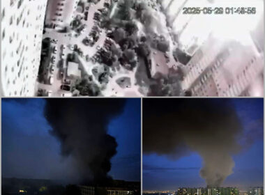 drones attack moscow strategic defense plant burns saint petersburg explosion fore st 29 2025 moscow-petersburg-strikes russia experienced another consecutive night drone attacks explosions oblast major fire breaking out avangard officials