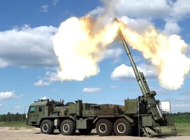 ukrainian fpv destroys russia's state-of-the-art malva self-propelled howitzer (video) 2s43 152 mm russian gun mounted 8x8 wheeled chassis media ukraine's 413th raid uav battalion struck artillery piece's ammo compartment causing