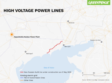 Russia builds 90 kilometers (55 miles) of power lines to connect seized Ukrainian nuclear plant to its grid.