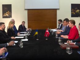 denmark readies 26th military package ukraine zelenskyy says meeting ukraine's president volodymyr denmark's pm mette frederiksen albania 16 2025 zelenskyi frideriksen seeks stronger eu support during denmark’s upcoming council presidency