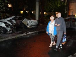 russia kills ukrainian baby seven more people trump keeps pushing predictably doomed peace talks locals passing burned-out cars kharkiv's slobidskyi district after russian attack 5 2025 278f8407467a42c6 forces launched overnight
