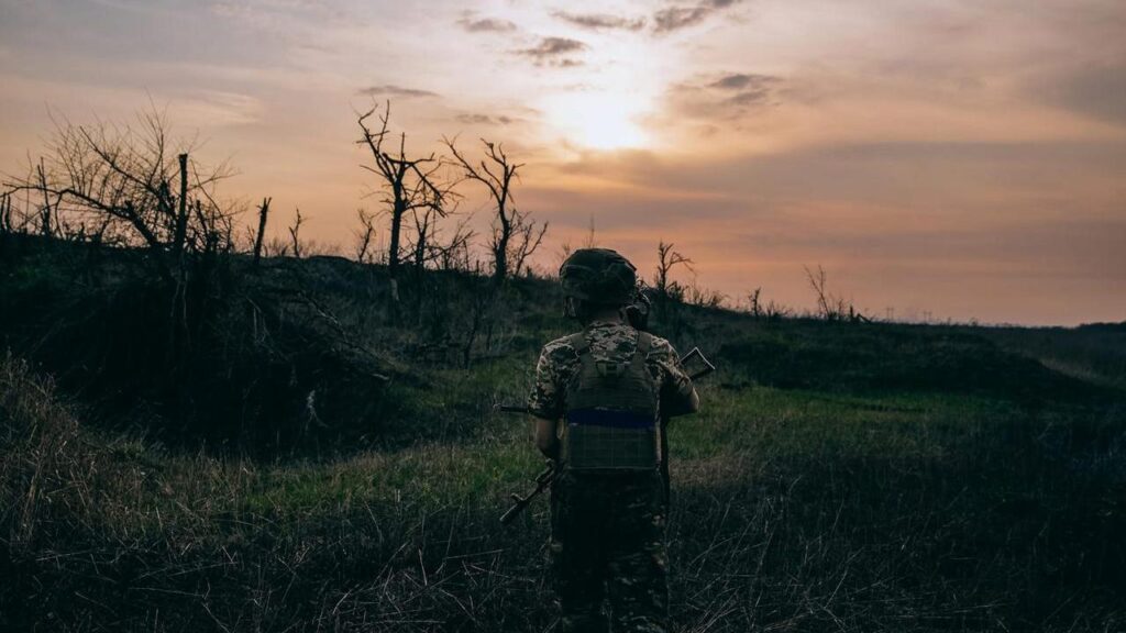 Ukrainian soldiers defending against Russian mobilization and draft efforts in 2025