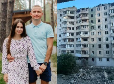 Mykola and Ivanna, a couple who planned to get married but were killed by a Russian missile strike on 6 June in Lutsk, western Ukraine.