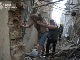 russia targeted ukraine 440 drones 32 missiles deadly overnight attack ukrainian air force says emergency workers rescue man cat after russian odesa 17 2025 service oblast 8499c408-b08a-4b56-a563-094c63a67f16 defenses neutralized 402