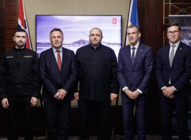 norwegian sea drone tech built ukraine fight russian navy officials ukraine’s norway’s defense ministries during signing joint agreements usv maritime naval boats unmanned uncrewed vessels 23 2025 ministry confirmed fund