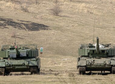 Ukrainian Leopard 1A5s.