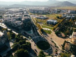 montenegro produce drones ukraine us-backed deal panorama podgorica capital 2024 p064720-800224_-_aerial_view_of_the_capital_plaza's_commercial_zone $15 million-backed agreement aims create uavs build export capacity initial production donated long-term defense goals manufacture unmanned aerial systems