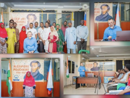 Photos from the Russian Pushkin poetry events in some African capitals.