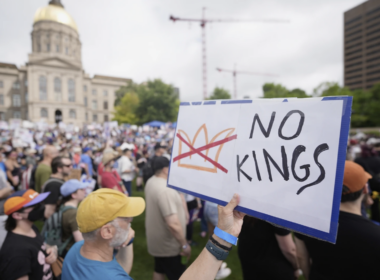 On 14 June 2025, millions across the US join No Kings protests in opposition to Trump's policies as he himself attends a costly military parade.