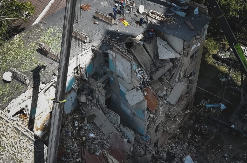 The aftermath of a Russian attack on Kyiv on 22-23 June 2025. 