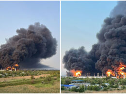 ukraine resumes strikes russian fuel depots targets airfields military factories russia's engels depot fire saratov oblast following ukrainian drone strike 6 2025 engels-fuel-oil-depot-blaze has resumed targeting infrastructure after months-long pause