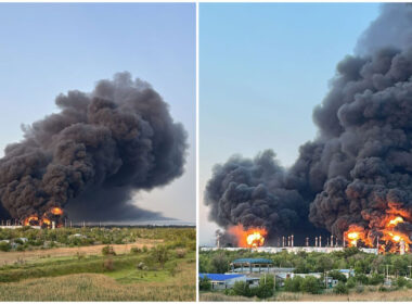 ukraine resumes strikes russian fuel depots targets airfields military factories russia's engels depot fire saratov oblast following ukrainian drone strike 6 2025 engels-fuel-oil-depot-blaze has resumed targeting infrastructure after months-long pause