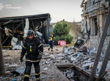 Aftermath of the Russian drone and missile attack on Kharkiv on the night of 1-2 June.