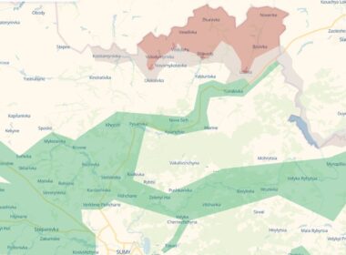 russia tries break through northern ukraine’s sumy city amid ceasefire talks situation oblast 1 2025 russian-occupied area red ukraine-controlled parts russia's kursk blue ukraine news ukrainian reports