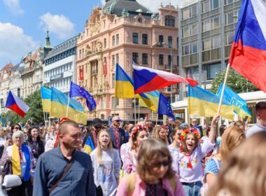 Ukrainian refugees in EU Prague Czech Republic