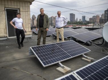 Kyiv solar power high rise green energy