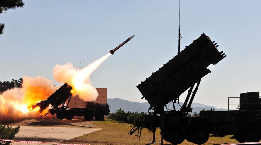A Patriot missile launch.