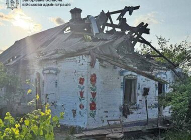 drone flames kharkiv missile blasts chuhuiv shell kherson—russia kills 13 injures 67 one-family home destroyed russian strike zaporizhzhia oblast 7 2025 roof completely torn off blast left structural damage visible